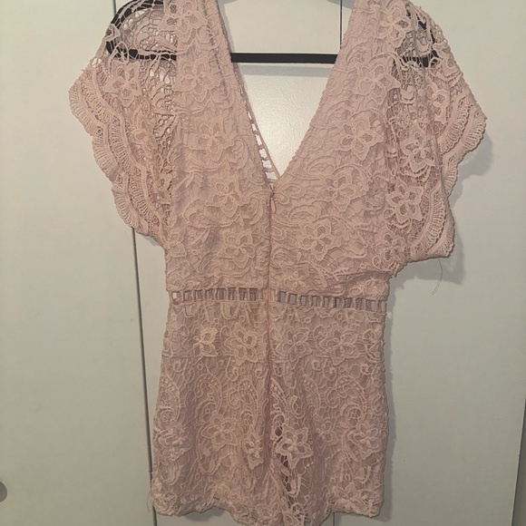 Pink Lace Romper - Picture 3 of 5